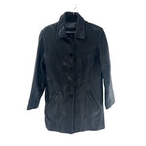 Women's Kenneth Cole Reaction Soft Leather Jacket Coat Size S
